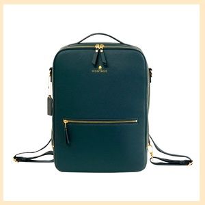 Montage Everyday Bag Backpack W/ 16" Laptop Compartment In Teal W/ Gold Hardware